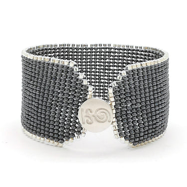Brazalete Telar Plata Grueso Liso Acerina